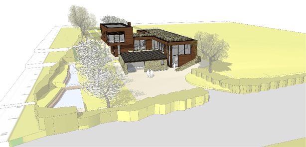 Perspective view of the 3D house plans for Nick Mann's self build home