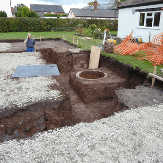 We're going to build the house around the well we've discovered on site