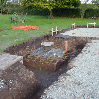 Covering the old well on the plot