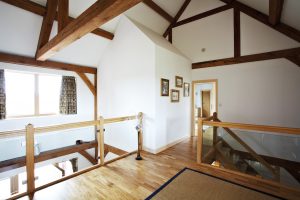 Contemporary oak frame self-build