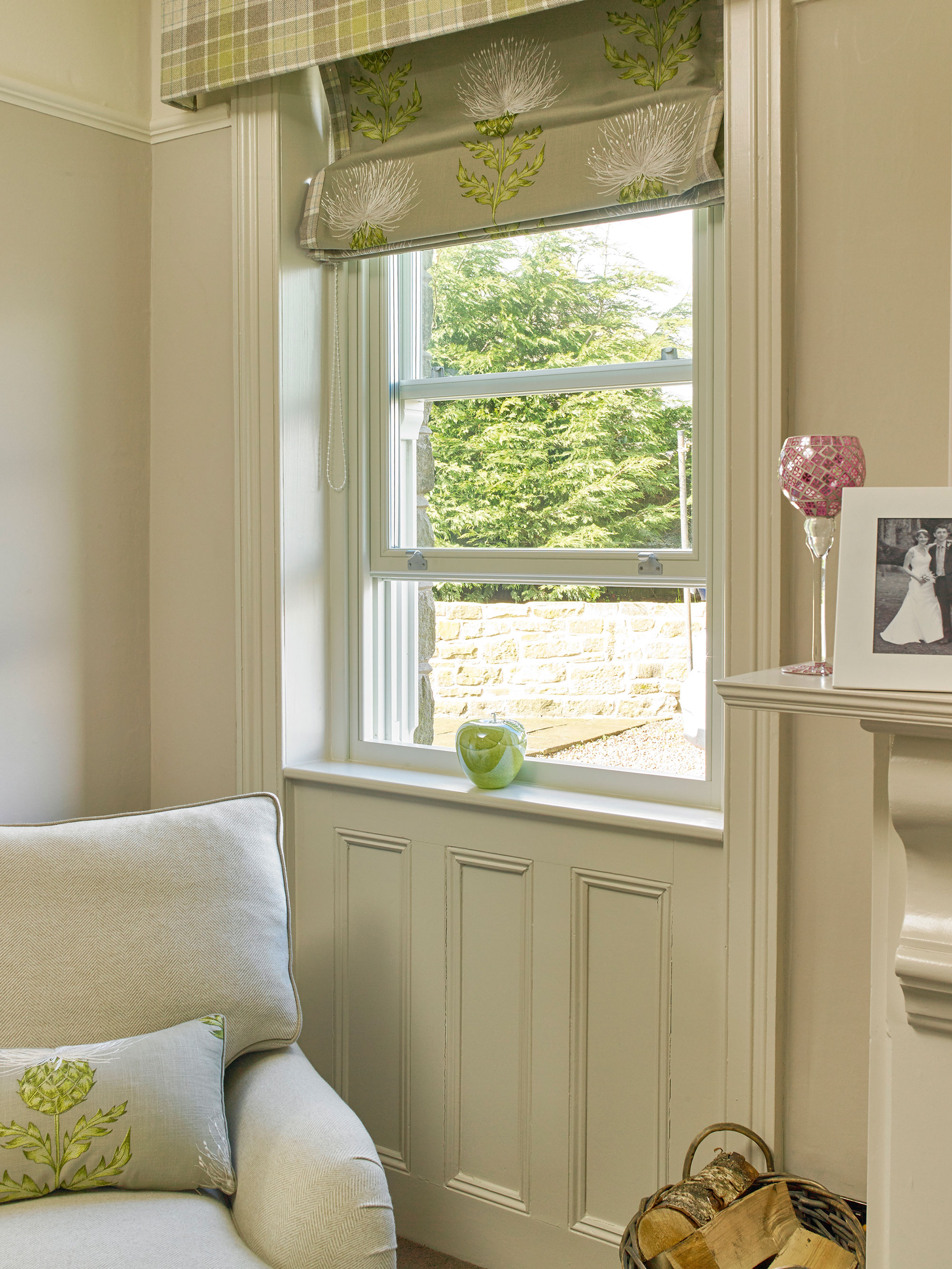 Glazed sash window