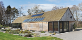 Open plan home with solar thermal panels