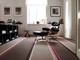 Carpet helps delineate living zones