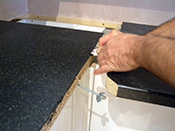 Seal joint at back of kitchen worktop