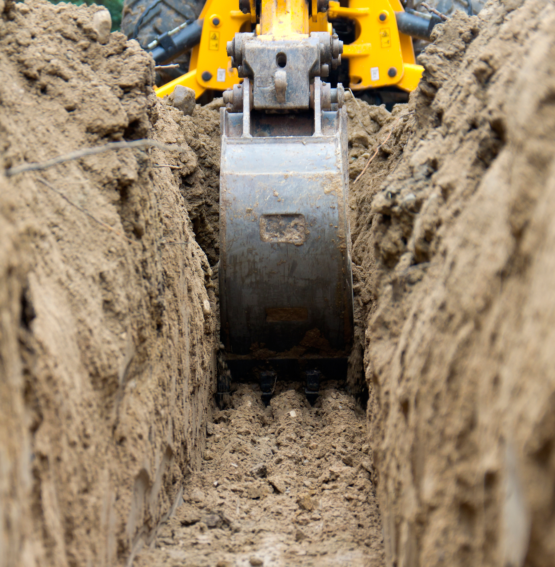 excavation of foundation trenches