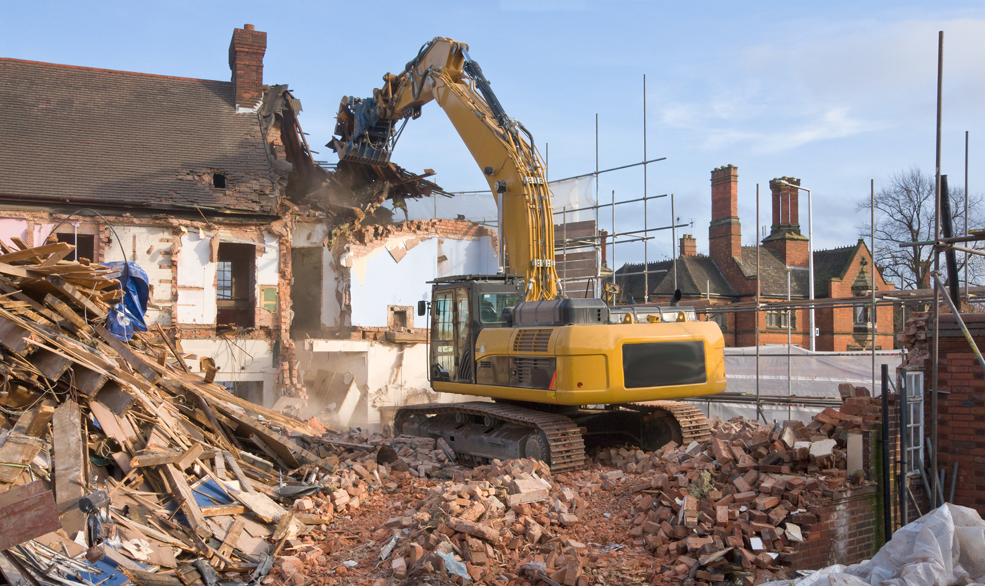 Demolish building