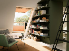 Loft conversion with roof windows