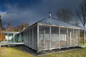 Timber frame traditional Scottish farmhouse