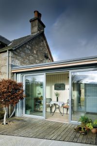 Timber frame traditional Scottish farmhouse