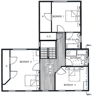 Three bedroom Georgian house plans