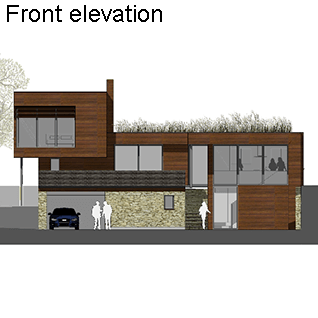 Self build house plans, 3D front elevation