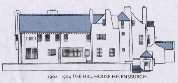 Hill House tea towel