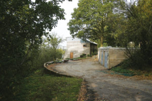 modern house and garages