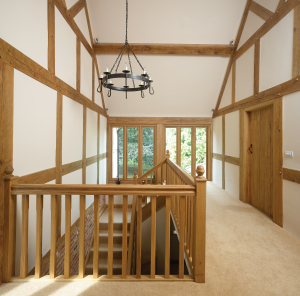 Oak frame Tudor-style self-build