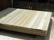 Your completed raised timber deck