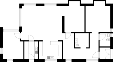 One bedroom uk house plans - ground floor