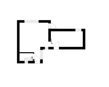 One bedroom uk house plans - mezzanine