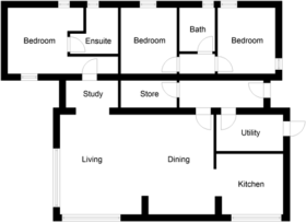 Click here to open four bedroom house plans (new window)