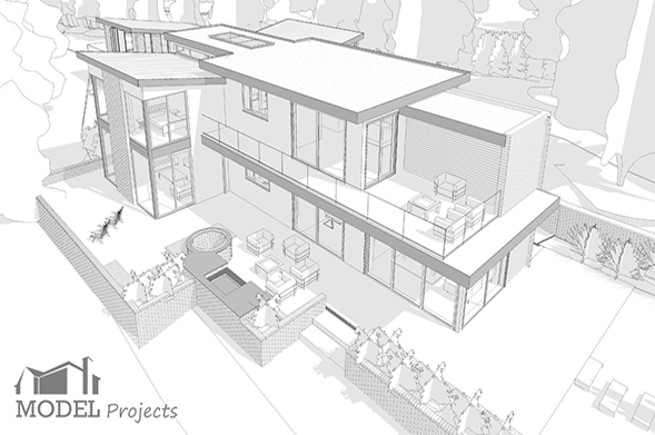 A 3D house plan