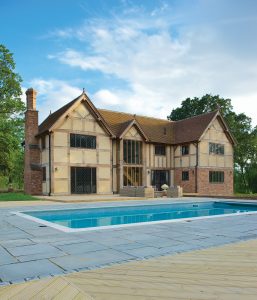 Oak frame Tudor-style home