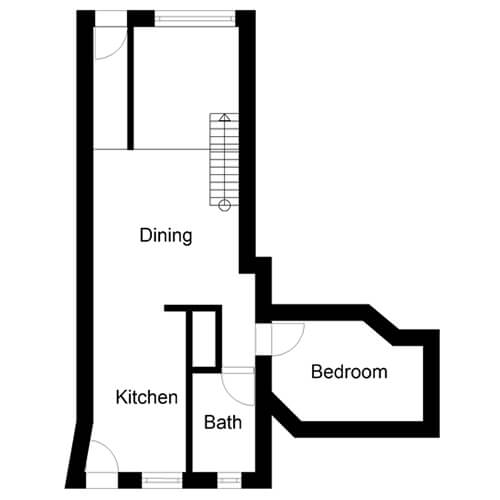 Edinburgh shop conversion ground floor house plans