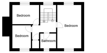 Low cost self build home first floor house plans