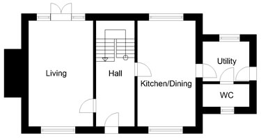 Characterful low cost self build ground floor house plans