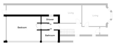 Modern extension first floor house plans