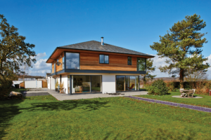 Self-Build Home with Larch-Clad Cantilever