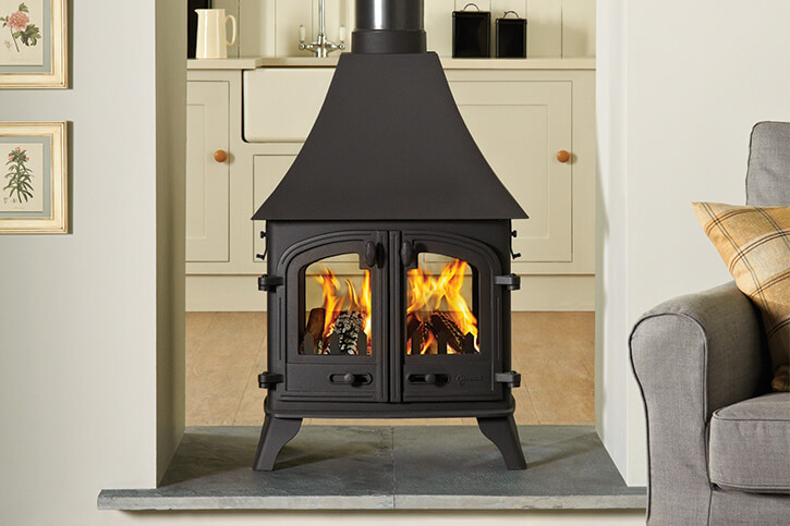 Yeoman double-fronted Devon stove