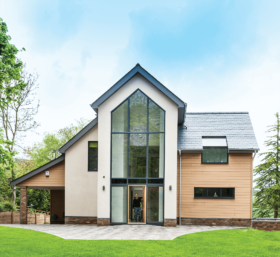 A contemporary four bedroom eco home built with structural insulated panels