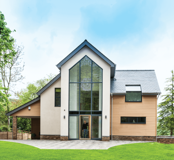 A contemporary four bedroom eco home built with structural insulated panels