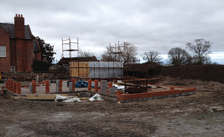 oak frame home foundations