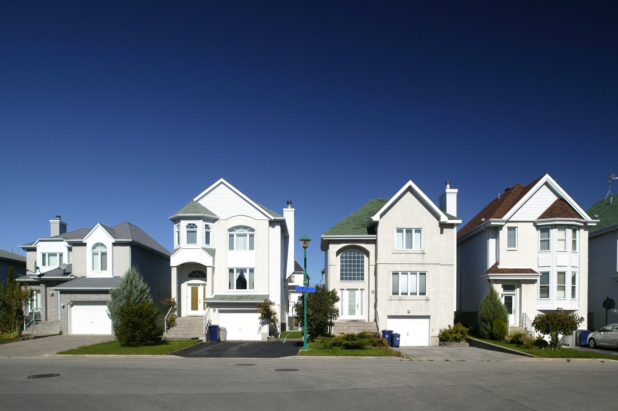 A row of detached houses