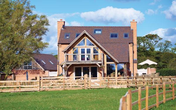 Heritage brick and oak frame self-build