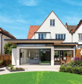 Contemporary extension to a traditional house