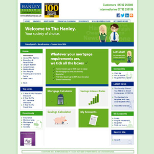 Hanley Economic Building Society website