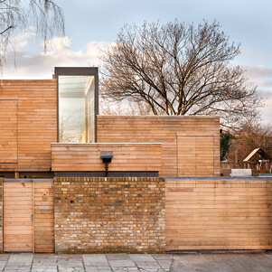 modern house with timber cladding