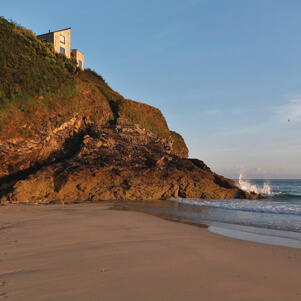 eco house on cliff top