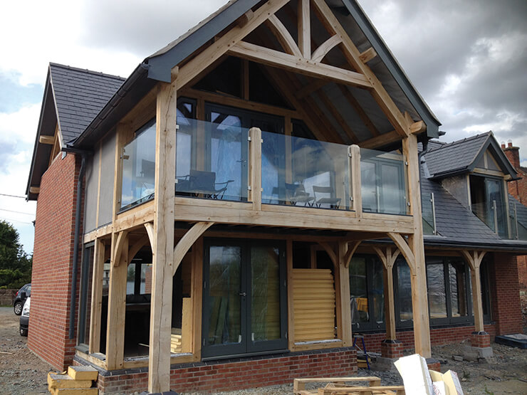 oak frame balcony construction