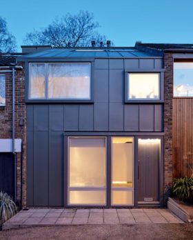 zinc clad terrace Passivhaus