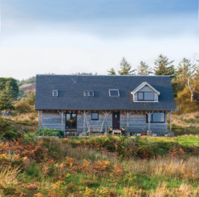 Chalet bungalow self-build with straw bale