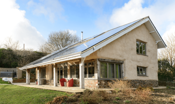 Reclaimed timber frame zero carbon home