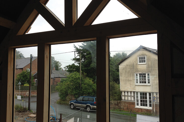 glazed gable interior