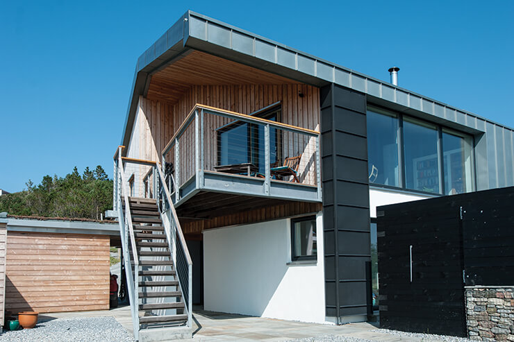 house with zinc cladding