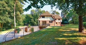 Oak frame Tudor-style home