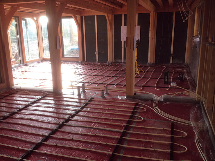 underfloor heating pipework