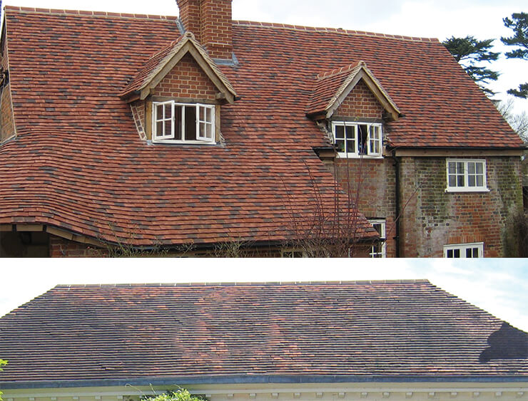 reclaimed and new clay tiles