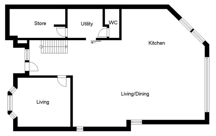 Clarke ground floor plans