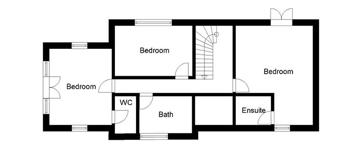 oak frame home first floor plan